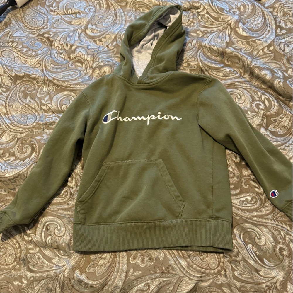 Big boys green champion hoodie